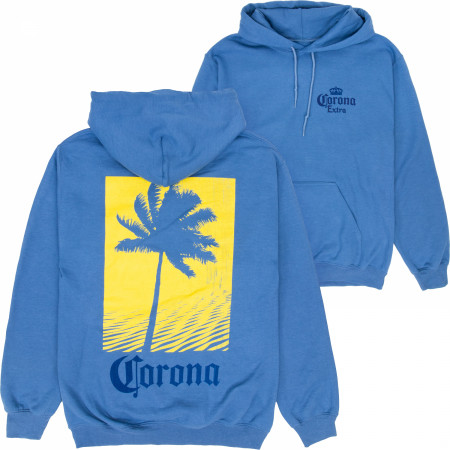 Corona Extra Beach Palm Front and Back Print Pullover Hoodie
