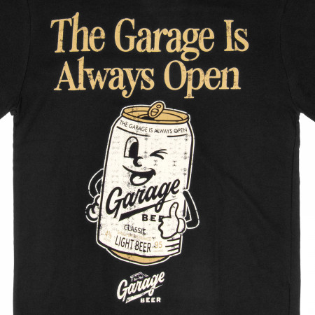 Garage Beer Always Open Thumbs Up Smiling Can T-Shirt
