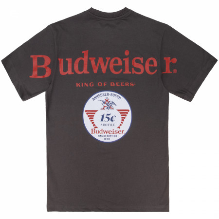 Budweiser 15 Cents Front and Back Print T-Shirt
