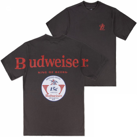 Budweiser 15 Cents Front and Back Print T-Shirt