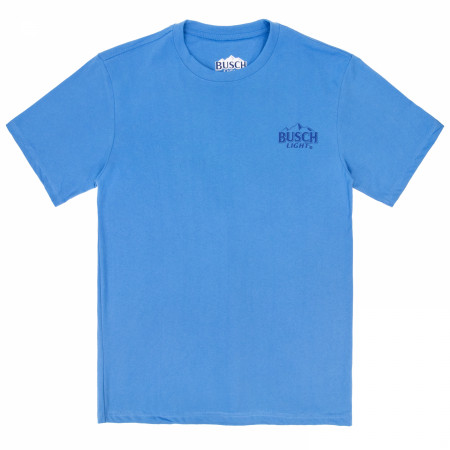 Busch Light Classic Distressed Logo Front and Back Print T-Shirt