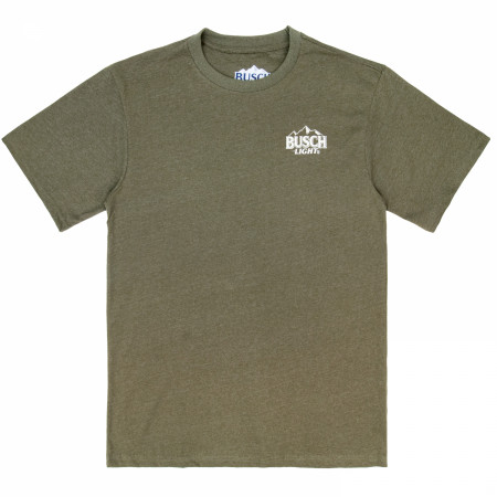 Busch Light Sunset Mallard Front and Back Print T-Shirt