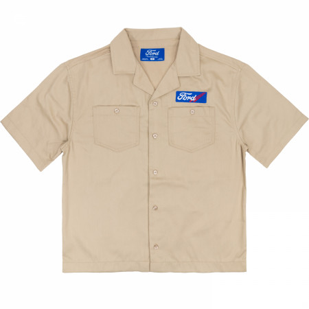 Ford Mustang Logo Button Down Mechanic Work Shirt