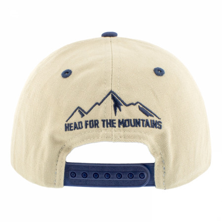 Busch Light Embroidered Logo Snapback Natural Blue Cotton Hat