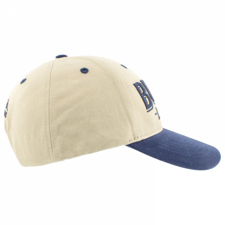 Busch Light Embroidered Logo Snapback Natural Blue Cotton Hat
