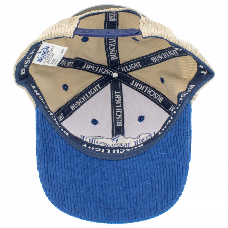 Busch Light Embroidered Logo on Pinstripe Cotton Snapback Hat