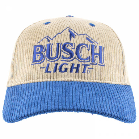 Busch Light Embroidered Logo on Pinstripe Cotton Snapback Hat