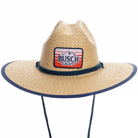Busch Light Red  White & Blue Patch on Woven Lifeguard Hat