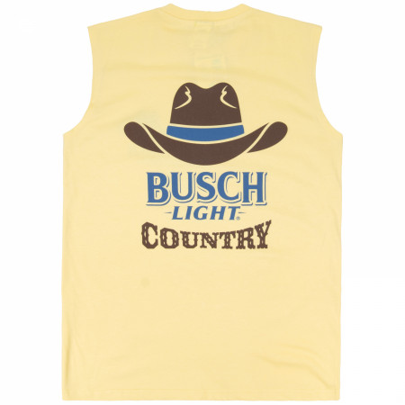 Busch Light Country Cowboy Hat Front & Back Print Sleeveless Muscle Tank