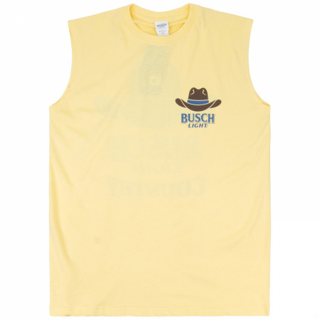 Busch Light Country Cowboy Hat Front & Back Print Sleeveless Muscle Tank