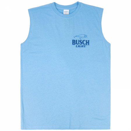 Busch Light Fly Fishing Front & Back Print Sleeveless Muscle Tank