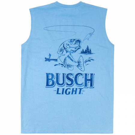 Busch Light Fly Fishing Front & Back Print Sleeveless Muscle Tank