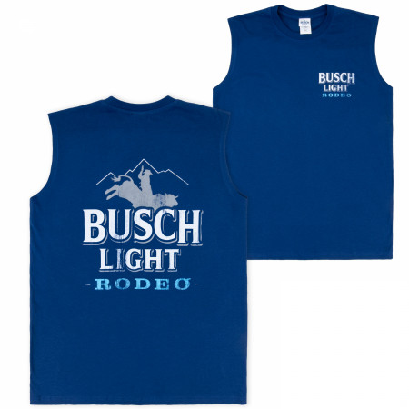 Busch Light Rodeo Front & Back Print Sleeveless Muscle Tank