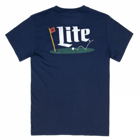 Miller Lite Putting Green Front and Back Print T-Shirt
