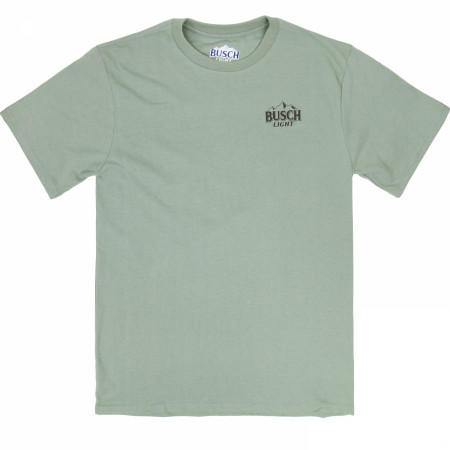 Busch Light Buck in the Woods Front and Back Print T-Shirt