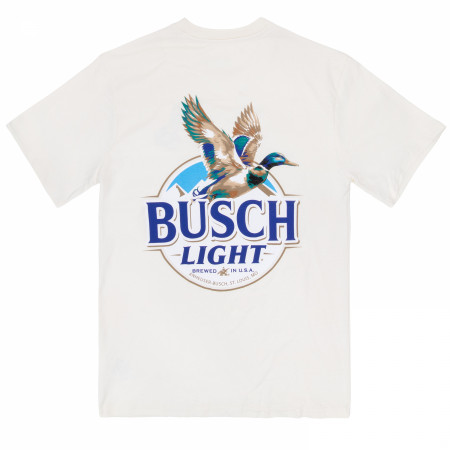 Busch Light Duck in Flight Front and Back Print T-Shirt