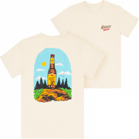 Shiner Bock Blue Sky Outdoors Front & Back Print T-Shirt