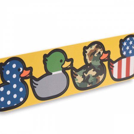 Jeep Patterned Rubber Ducks Adhesive Decal