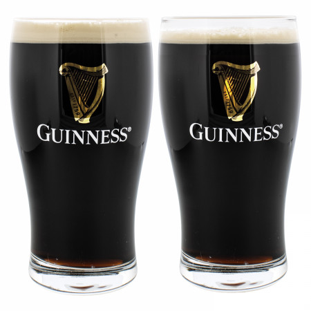 Guinness Logo 2-Pack Tulip Shaped 20oz Pint Glass Set