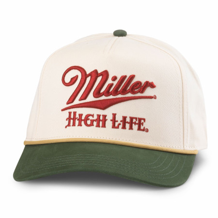 Miller High Life Ivory and Green Adjustable Hat