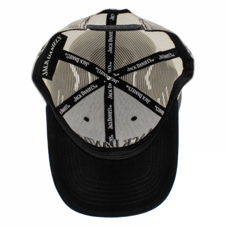 Jack Daniels Embroidered Logo Monochrome Mesh Hat