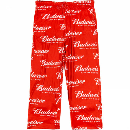 Budweiser Logo All Over Print Red Lounge Pants
