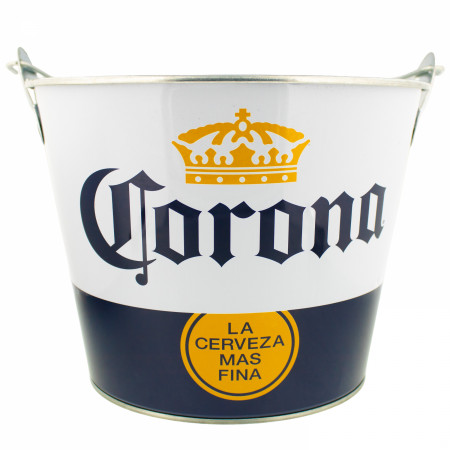 Corona Extra Original Logo Galvanized Bucket with Opener