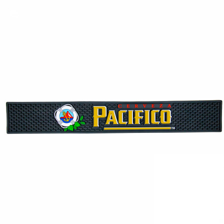 Pacifico Cerveza Drip Rail PVC Bar Mat  24 x 3.5'