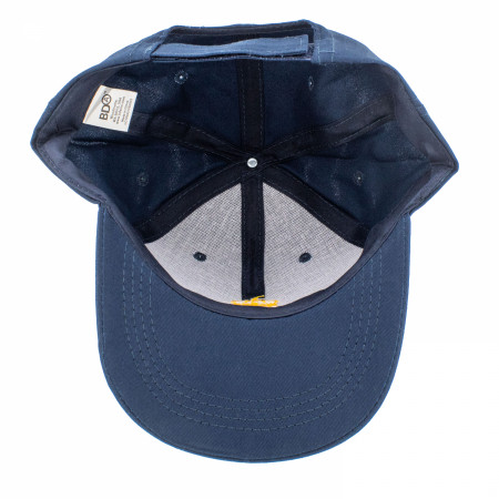 Corona Embroidered Logo on Navy Blue Twill Snapback Hat