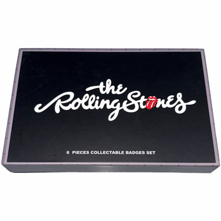 The Rolling Stones Tongues Evolution Boxed Enamel Pins - 6-Pack