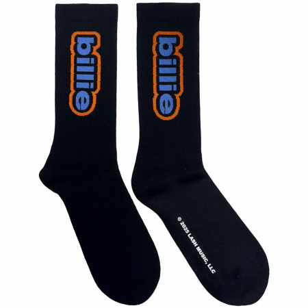 Billie Eilish Logo Outline Terry Crew Socks