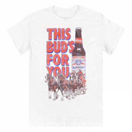 Budweiser Clydesdale This Bud's For You T-Shirt by Junk Food