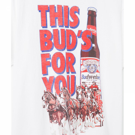 Budweiser Clydesdale This Bud's For You T-Shirt by Junk Food