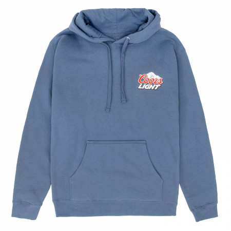 Coors Light Mountain Logo Blue Front and Back Print Hoodie