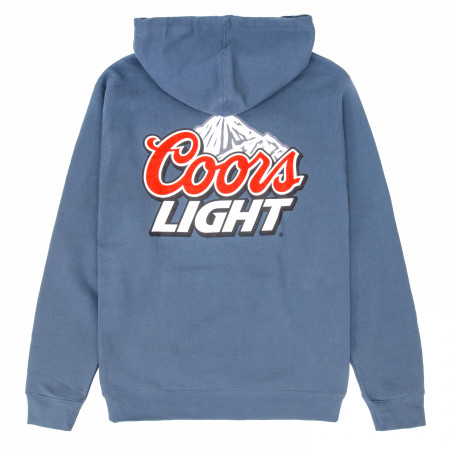 Coors Light Mountain Logo Blue Front and Back Print Hoodie