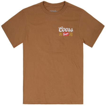 Coors Banquet 100% Rocky Mountain Water Front Back Print T-Shirt