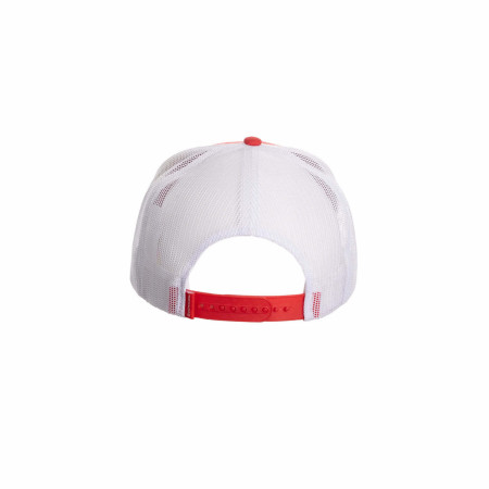 Budweiser Traditional Beer Label on Red Snapback Hat