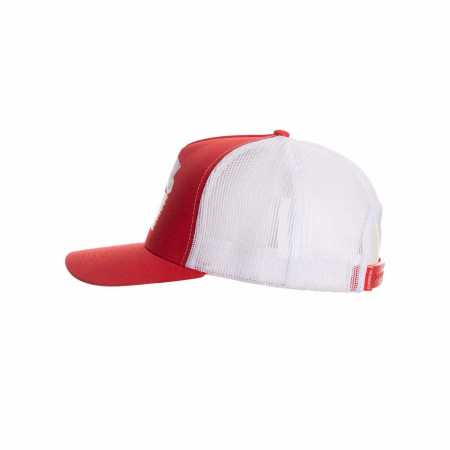 Budweiser Traditional Beer Label on Red Snapback Hat