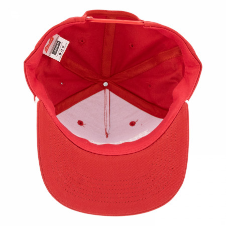 Budweiser Embroidered White Logo on Red Snapback Rope Hat