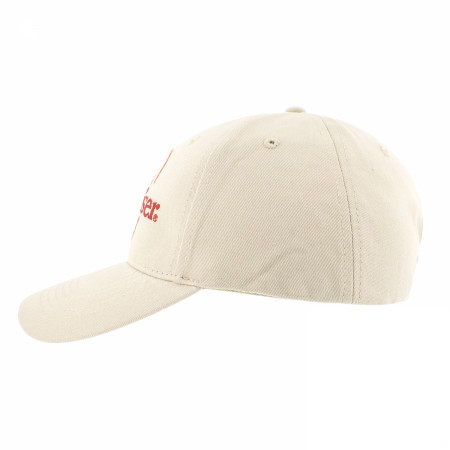 Budweiser Red Embroidered Logo on Beige Adjustable Snapback Hat