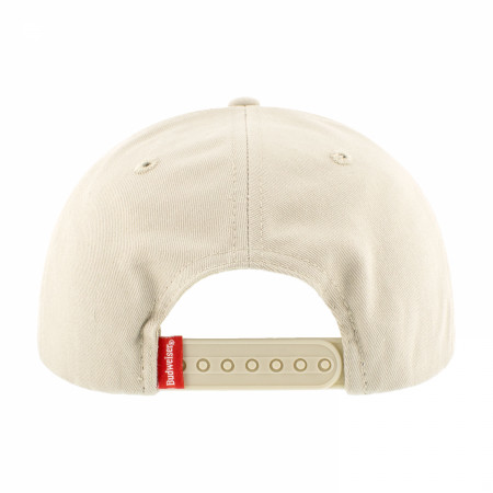 Budweiser Red Embroidered Logo on Beige Adjustable Snapback Hat