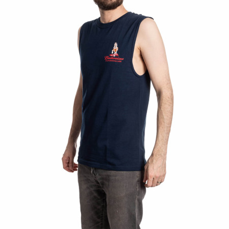 Budweiser Clydesdales Front and Back Print Mens Sleeveless Shirt