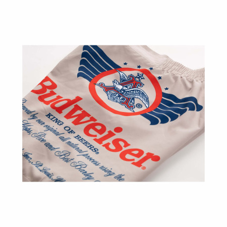 Budweiser King of Beers Vintage Logo Swim Board Shorts