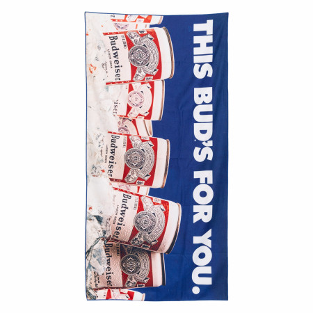 Budweiser This Bud's For You Cans on Ice Beach Towel
