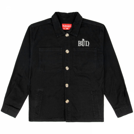 Budweiser Charcoal Button-Down Chore Jacket