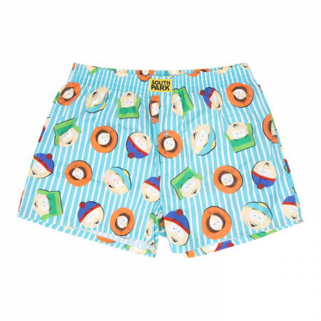 South Park Heads and Stripes Woven Boxers