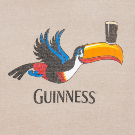 Guinness Gilroy Toucan - Tan Pigment Dye Premium T-Shirt
