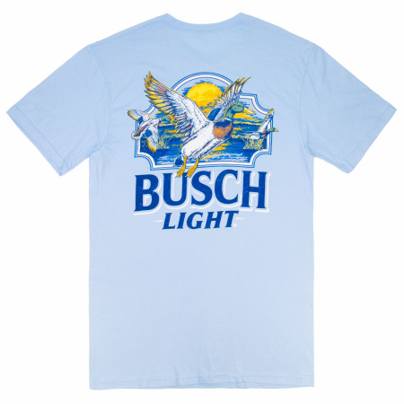 Busch Light Duck Marsh Front and Back Print T-Shirt