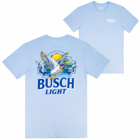 Busch Light Duck Marsh Front and Back Print T-Shirt