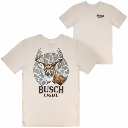 Busch Light Big Buck Front and Back Print T-Shirt